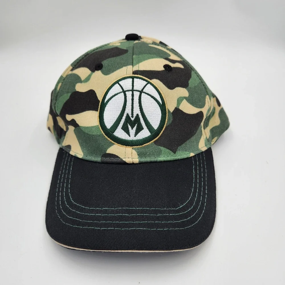 Milwaukee Bucks Hat Sky High Camo Fear The Deer‎ NBA Basketball Adjustable BMO